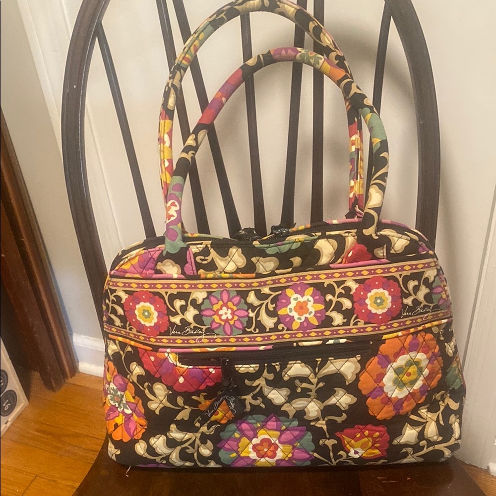 Vera Bradley Suzani Floral  Bowler/Satchel Bag Exceptional Pre Owned Condition